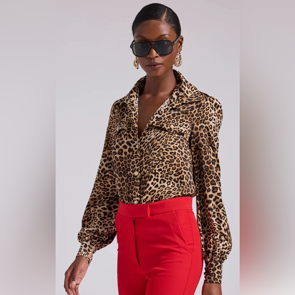 Generation Love Gemma Leopard Blouse NWT size XS
